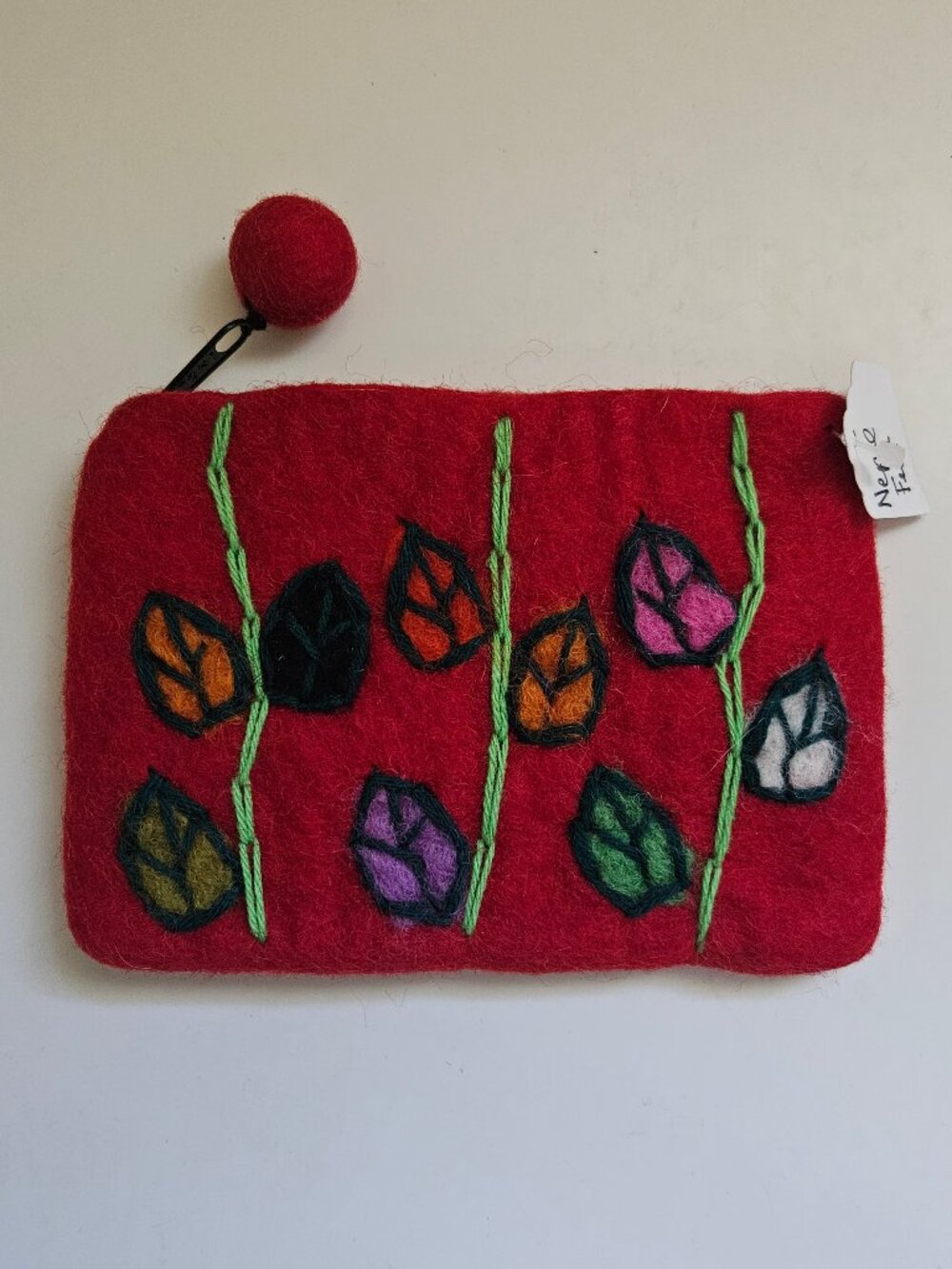 NWT Handmade Felted Wool Coin Purse